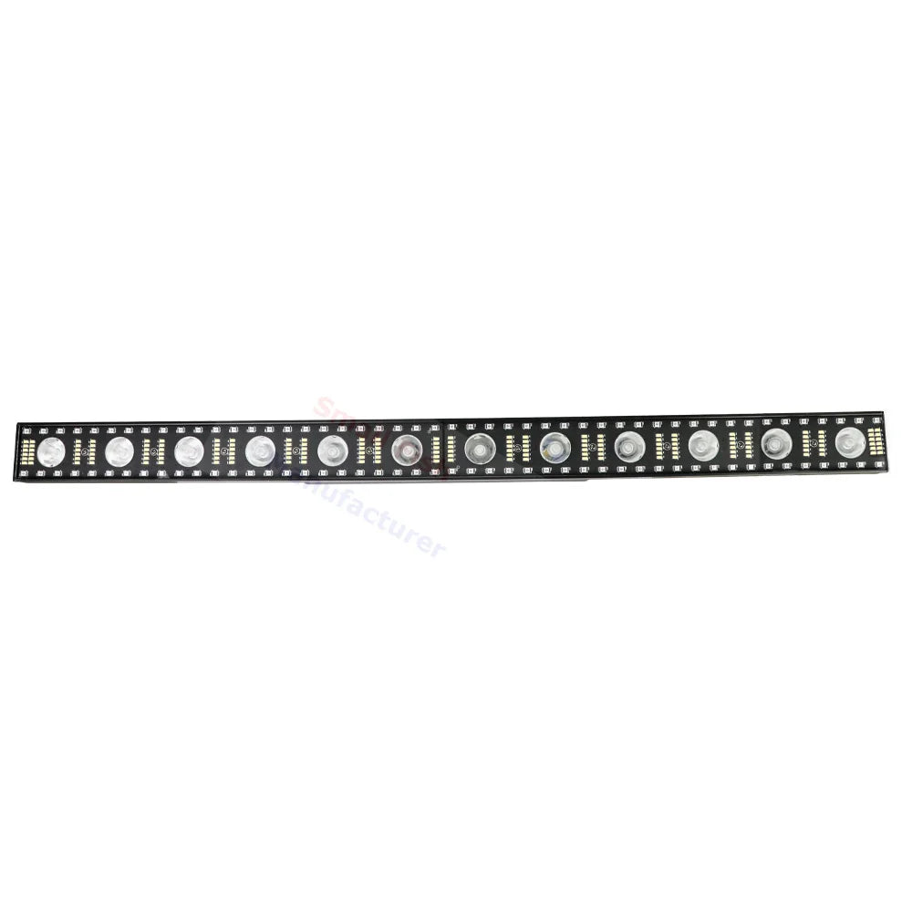 مصباح شريط غسيل جداري LED من DecorBites™ بقدرة 12X5 واط: تأثير شعاع ستروب لإضاءة DJ بخط DMX