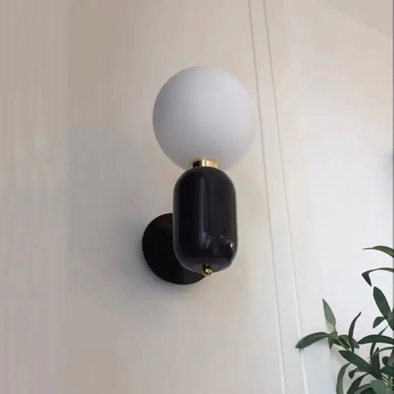 DecorBites™ Gold Mirror Ball Wall Lamp - Modern Minimalist LED Sconce