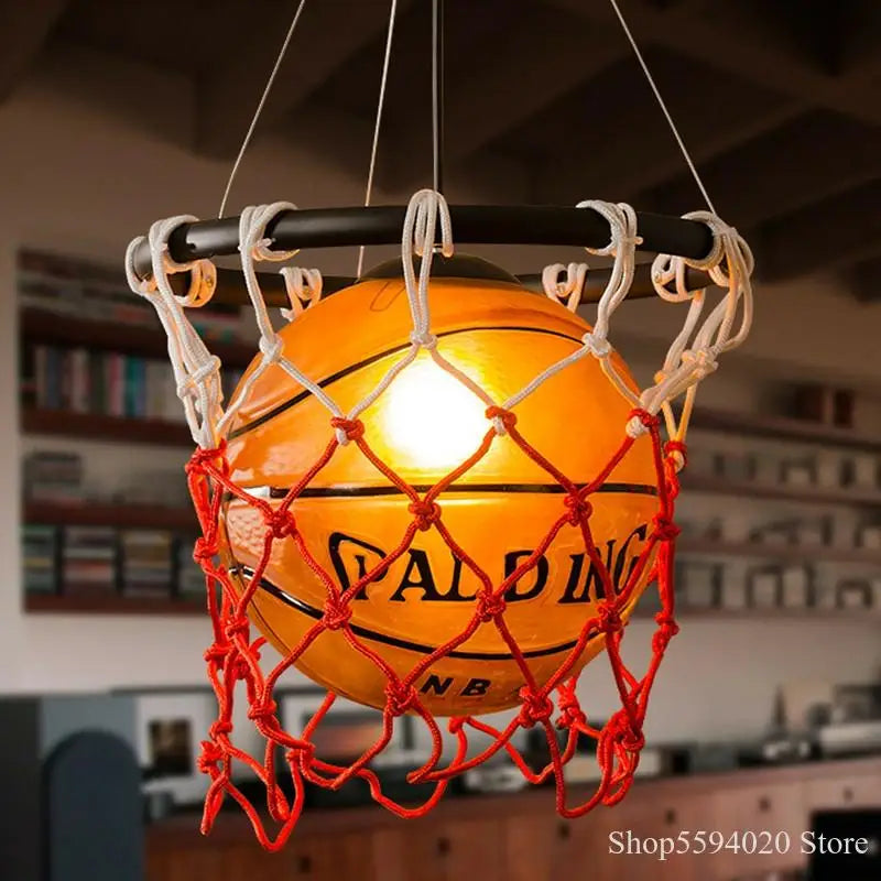 DecorBites™ مصباح معلق بتصميم كرة السلة للمنزل، ديكور للمقهى، المتجر، غرفة المعيشة، غرفة النوم، المطبخ