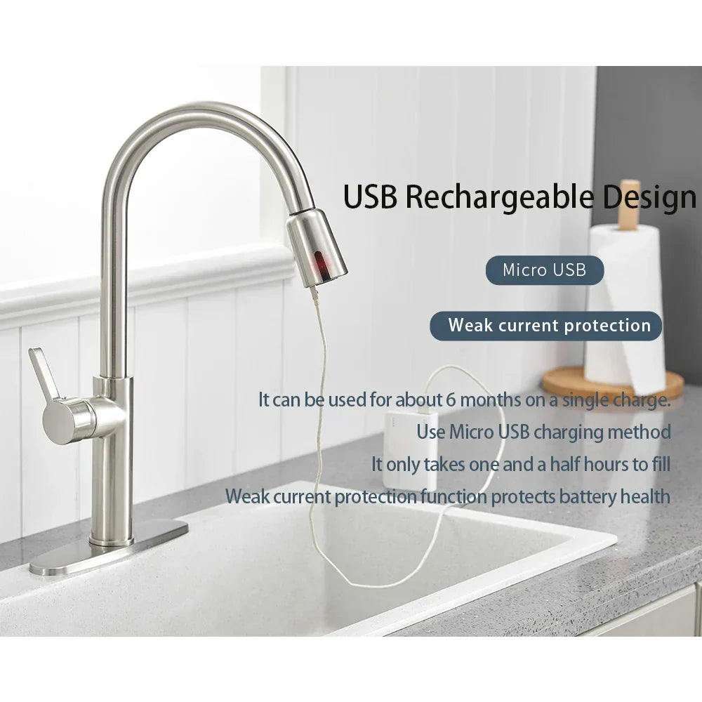 DecorBites™ Intelligent Faucet Sensor Mixer for Bathroom Kitchen, Water-Saving Automatic Adapter