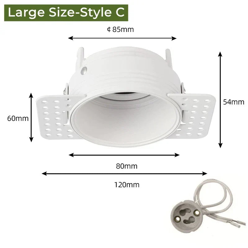 DecorBites™ Adjustable Recessed LED Ceiling Downlight for GU10/MR16/MR11 Bulbs