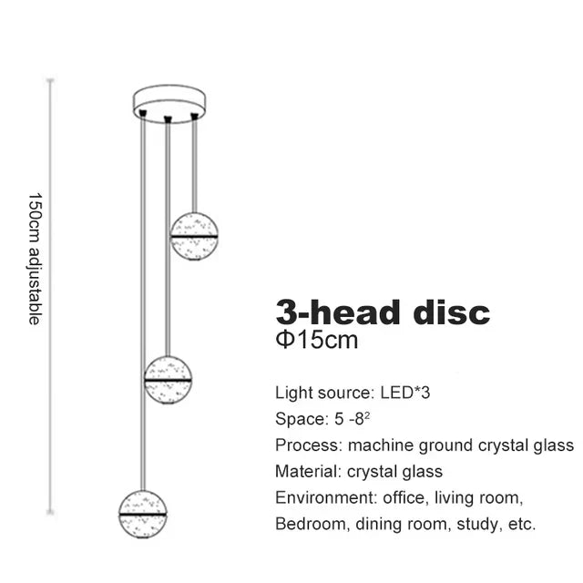 DecorBites™ Crystal Ball Chandelier: Stylish Meteor Shower Lighting for Restaurant, Bar, and Home