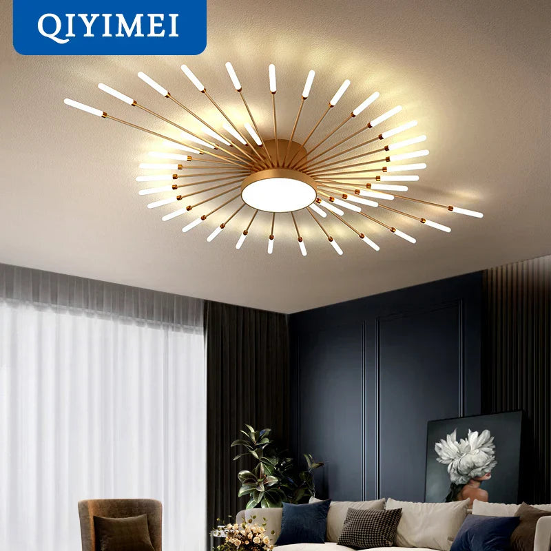 وحدة إضاءة سقف LED أكريليك DecorBites™ لغرفة النوم والردهة وغرفة المعيشة وغرف الأطفال، تصميم عصري لامع