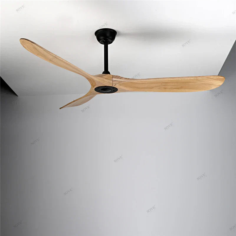 DecorBites™ 60" Solid Wood DC Ceiling Fan with Remote Control