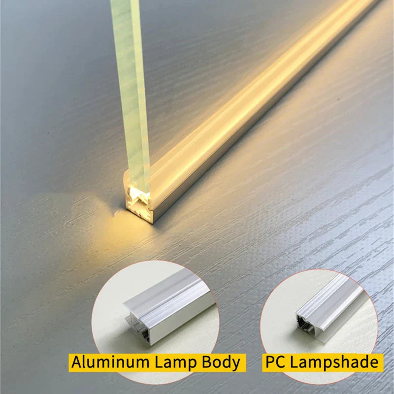 Lampe LED pour bar de meuble DecorBites™ pour étagère en verre de 8 mm avec bande lumineuse