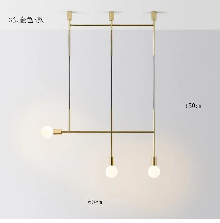 DecorBites™ Black Rose Gold Long Tube Chandelier | Nordic Design for Cafe, Bar & Restaurant