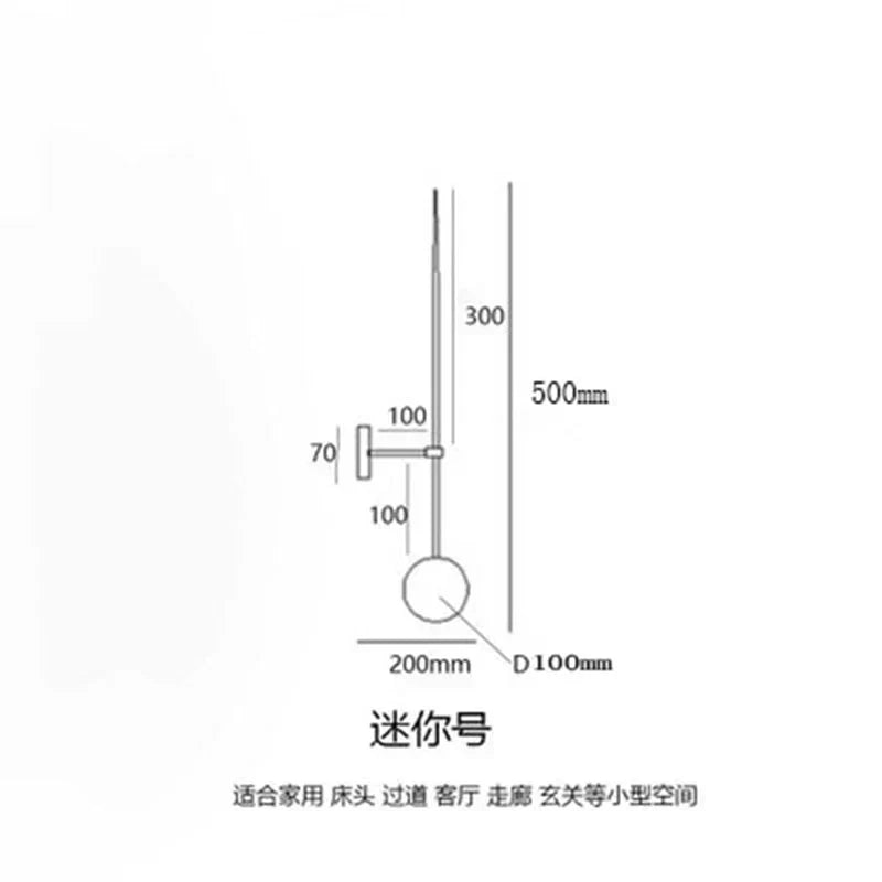 DecorBites™ Glass Ball LED Wall Light - Minimalist Nordic Design