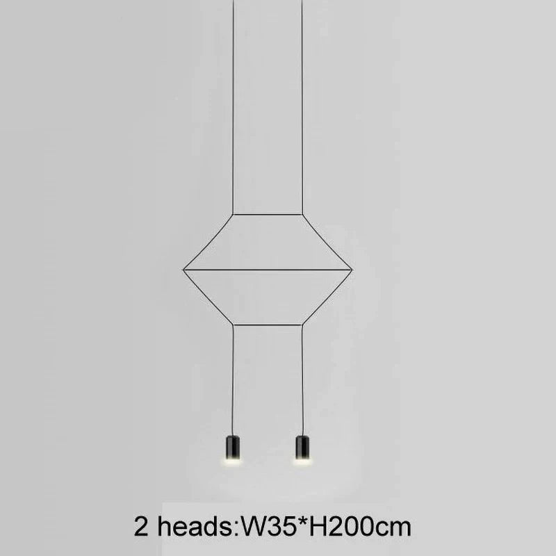 DecorBites™ Industrial Iron Art LED Pendant Light - Black Minimalist Wall Lamp