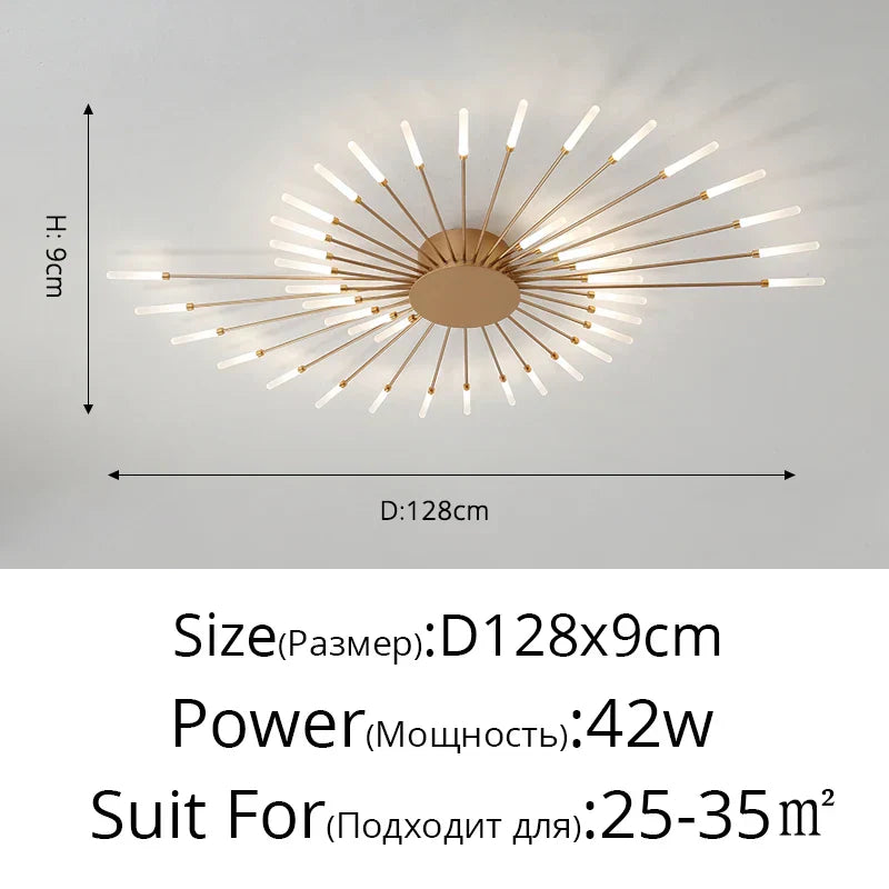 وحدة إضاءة سقف LED أكريليك DecorBites™ لغرفة النوم والردهة وغرفة المعيشة وغرف الأطفال، تصميم عصري لامع