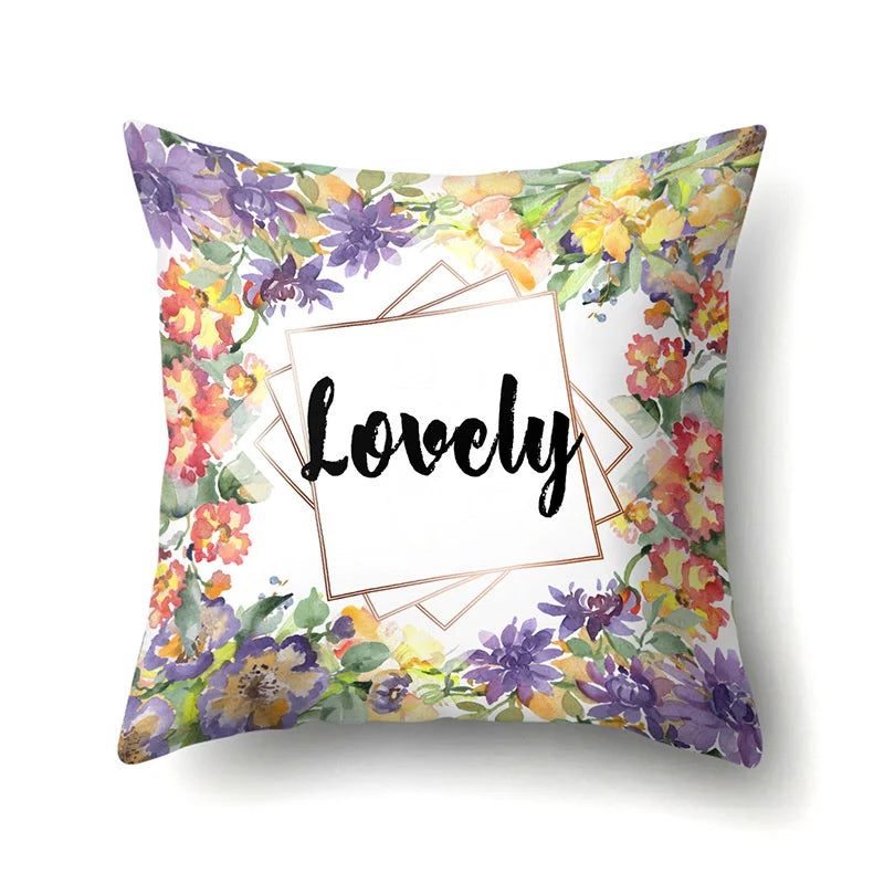 DecorBites™ Green Tropical Leaves Pillow Cover - Four Season Landscape Decor