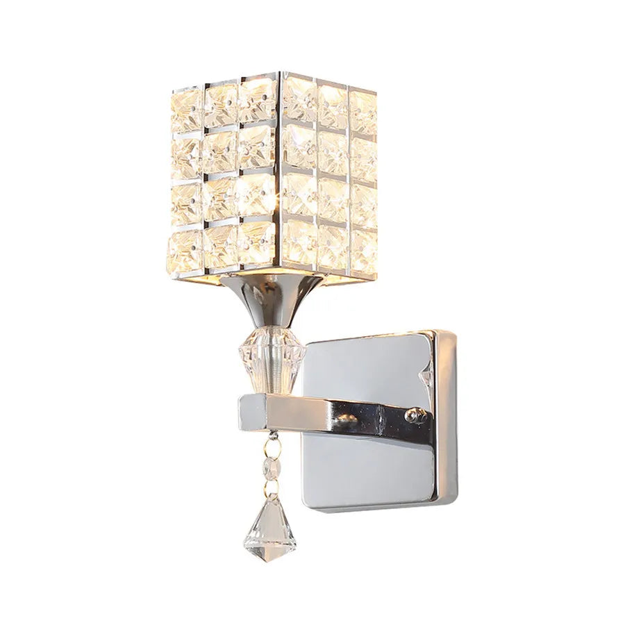 DecorBites™ Crystal Wall Sconce: Retro Luxury for Living Room, Balcony, or Aisle Lighting