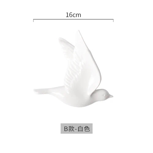 DecorBites™ ديكور حائط عصري ذهبي على شكل طائر إكسسوار حمام
