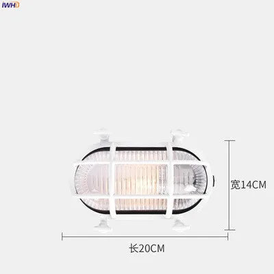 DecorBites™ مصباح حائط صناعي خارجي مقاوم للماء LED للفناء والحديقة والشرفة