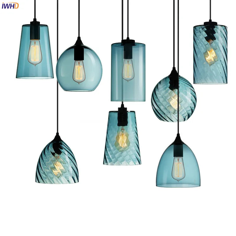 مصباح تعليق DecorBites™ الزجاجي بتقنية LED: إضاءة معلقة بتصميم نورديك عصري للمنزل أو المقهى أو البار