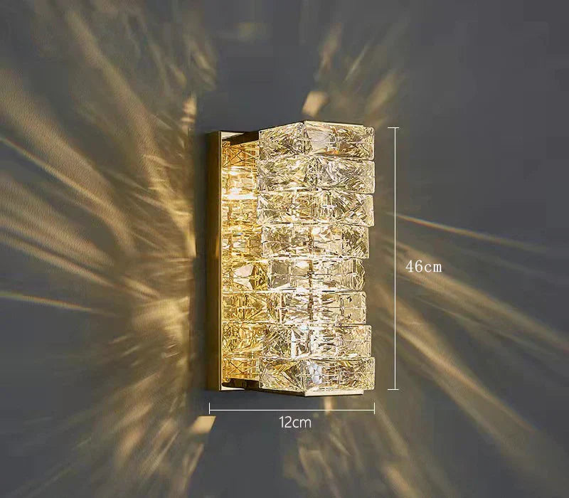 DecorBites™ Crystal Glass Wall Sconce Lamp for Modern Light Luxury Home Decor