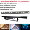 مصباح شريط غسيل جداري LED من DecorBites™ بقدرة 12X5 واط: تأثير شعاع ستروب لإضاءة DJ بخط DMX