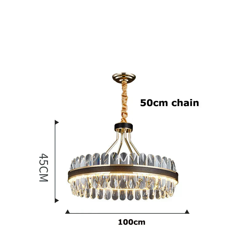 DecorBites™ Crystal Oval Chandelier Lighting for Dinning Room