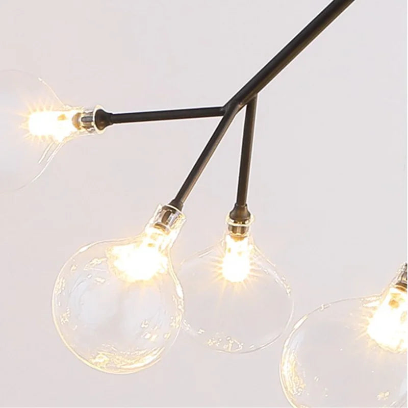 DecorBites™ ثريا Linear Firefly: إضاءة أنيقة على شكل غصن شجرة لديكور المنزل