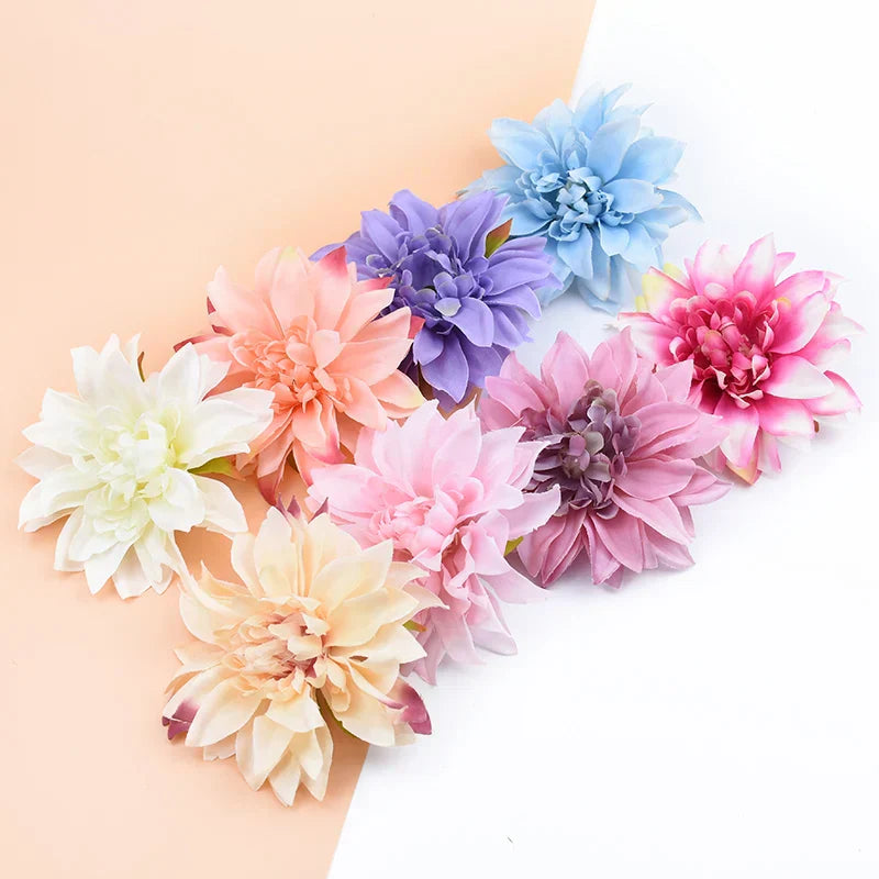 DecorBites™ 100pcs Silk Gerbera Flowers for Christmas, Wedding, DIY, Scrapbooking, Gifts