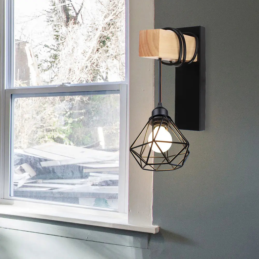 DecorBites™ Industrial Iron Wall Sconce LED Fixture for Cafe Bar Loft Decoration