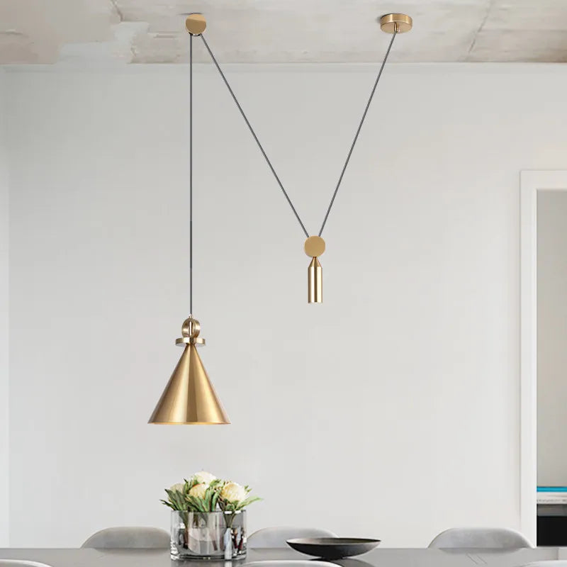 مصباح تعليق معدني صناعي DecorBites™ بارتفاع قابل للتعديل لديكور المطبخ وغرفة الطعام