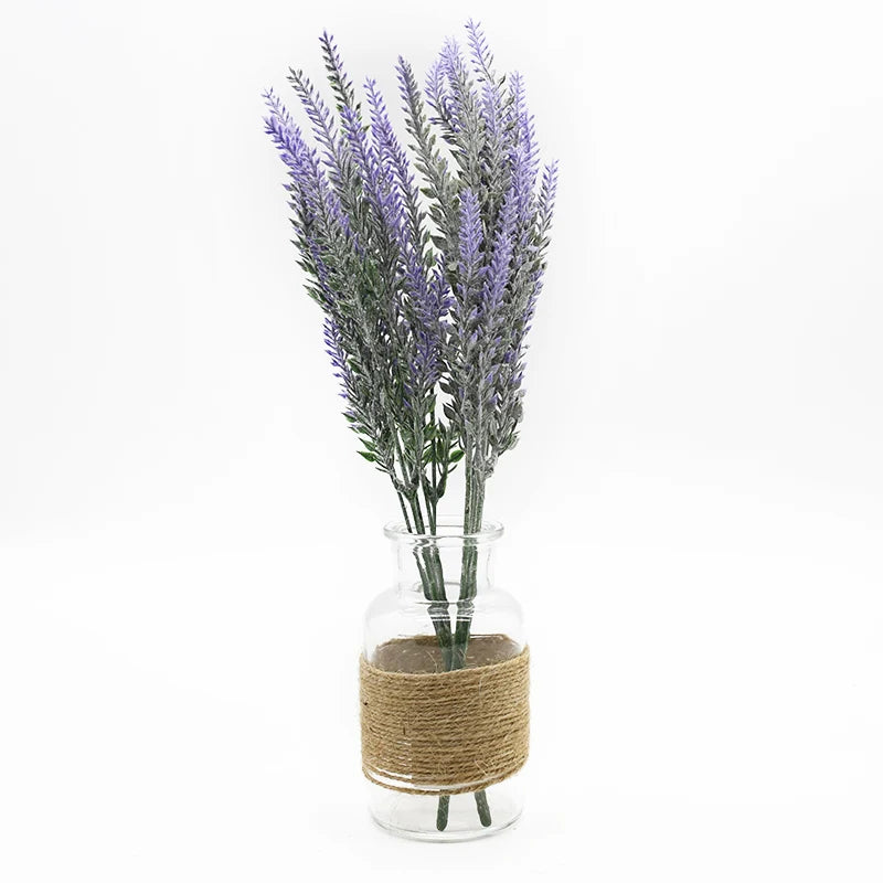 DecorBites™ مزهرية لافندر: أزهار صناعية لتزيين المنزل، أصيص زهور مزخرف لحفلات الزفاف
