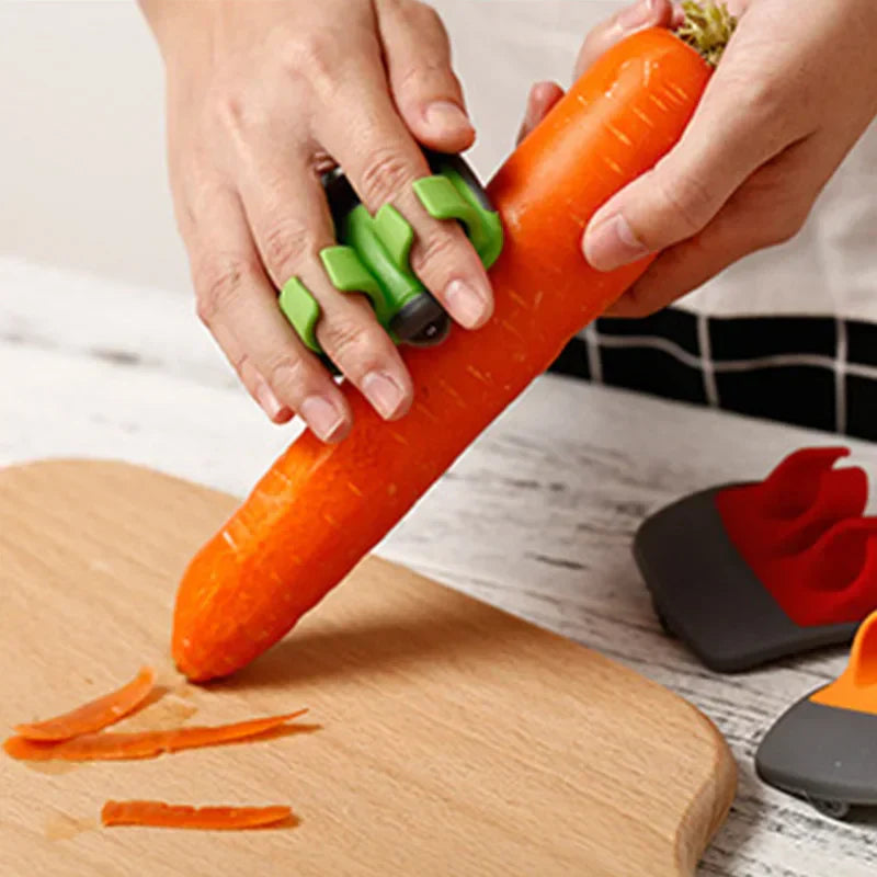 DecorBites™ Fruit Peeler Slicer Double Fingers Opener Cutter Stainless Blade Kitchen Gadget