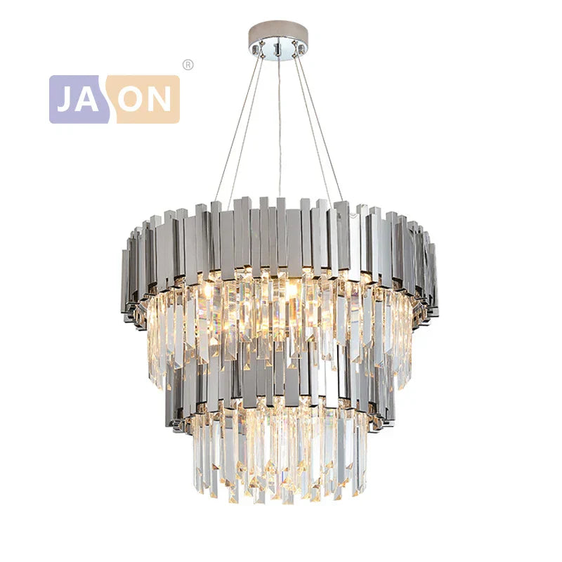 إضاءة ثريا LED كريستال بيضاوية DecorBites™ لغرفة الطعام