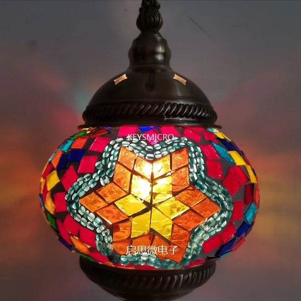 Handmade Turkish Mosaic Glass Pendant Light