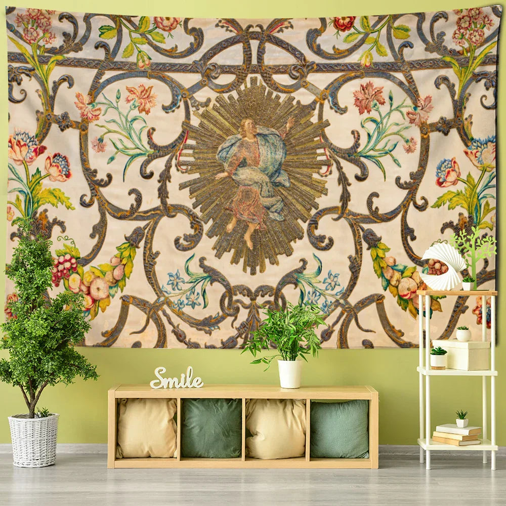 ستارة جدارية من DecorBites™ بلون كاكي بنمط عتيق لديكورات المنزل الداخلية الفاخرة