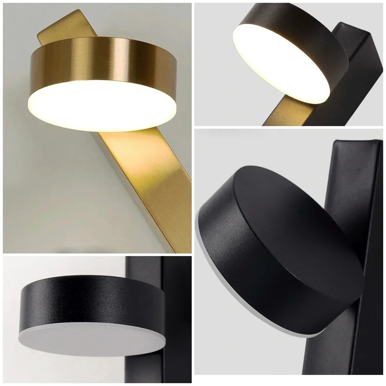 DecorBites™ Gold LED Wall Lamp with Dimming Switch - Creative Design for Bedroom and Hallway