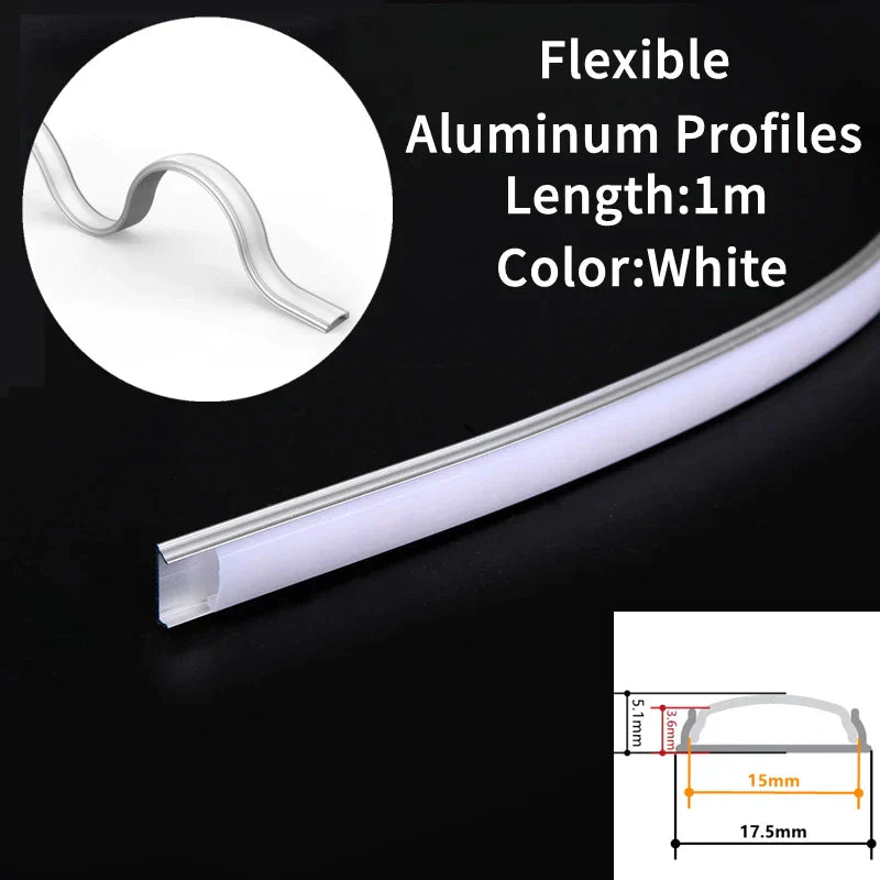 DecorBites™ 1M Frameless Embedded LED Aluminum Profile for Linear Strip Lights