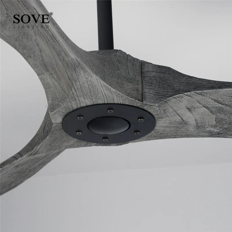 DecorBites™ 60" Solid Wood DC Ceiling Fan with Remote Control