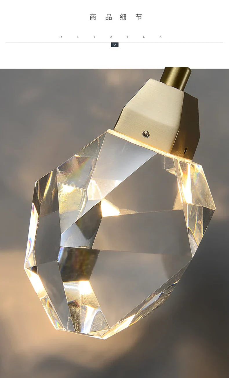DecorBites™ Crystal Wall Sconce: Elegant LED Lighting for Living Room, Bedroom, or Corridor