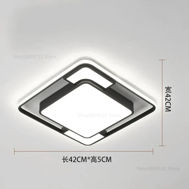 DecorBites™ Geometry LED Ceiling Light: Modern Nordic Light Luxury for Living Room Decor