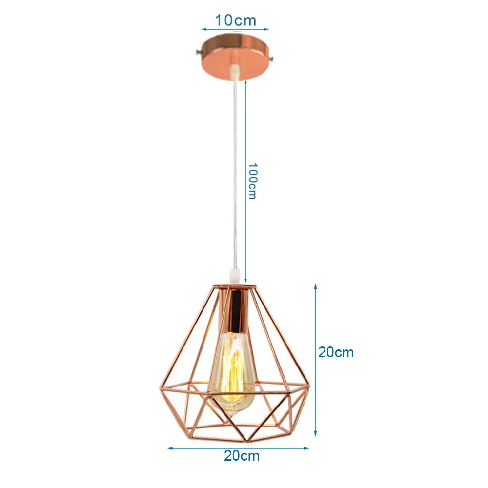 DecorBites™ مصابيح متدلية صناعية E27 LED مصباح معلق إضاءة عصرية للمنزل