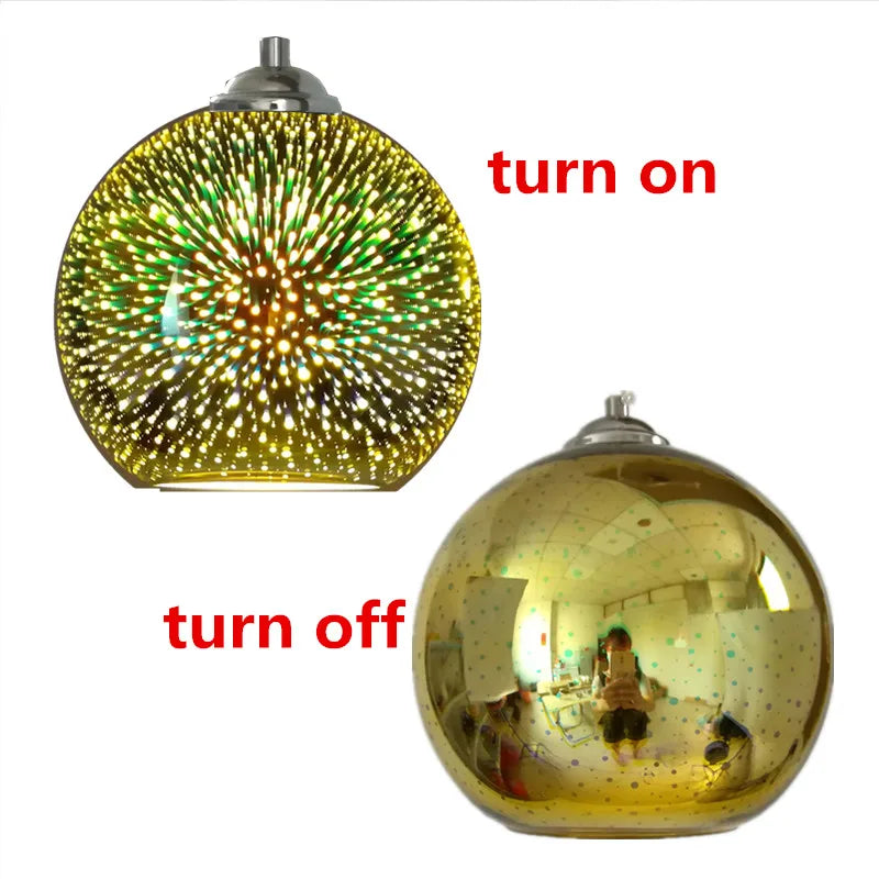 DecorBites™ Glass Ball LED Pendant Light Fixture for Stylish Indoor Decor