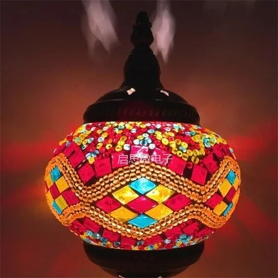 Handmade Turkish Mosaic Glass Pendant Light