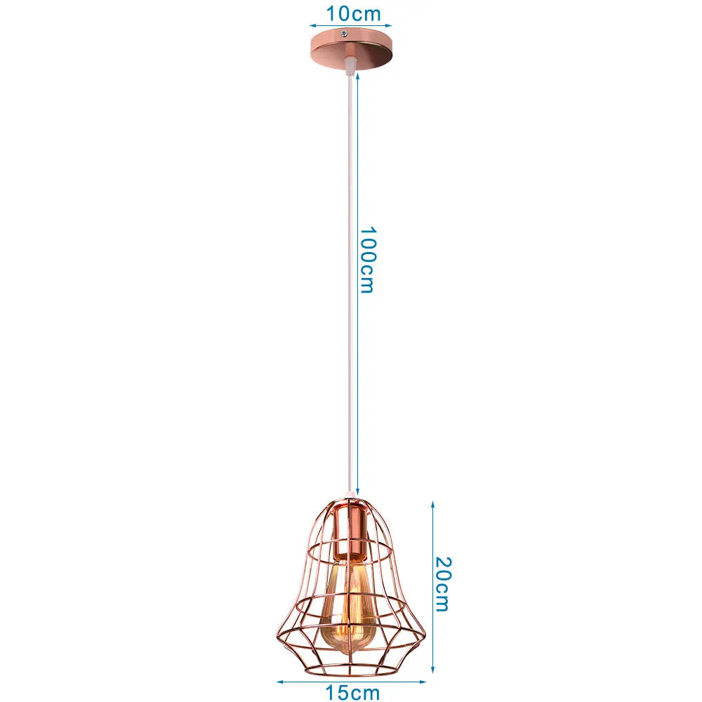 DecorBites™ مصابيح متدلية صناعية E27 LED مصباح معلق إضاءة عصرية للمنزل