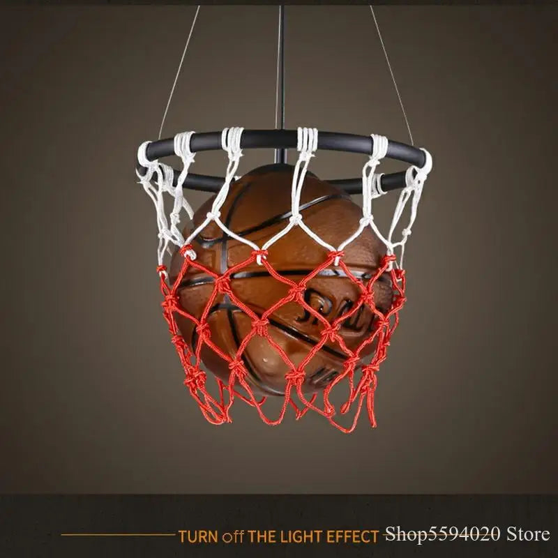 DecorBites™ مصباح معلق بتصميم كرة السلة للمنزل، ديكور للمقهى، المتجر، غرفة المعيشة، غرفة النوم، المطبخ