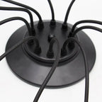 Vintage Black Spider Pendant Chandelier in Iron