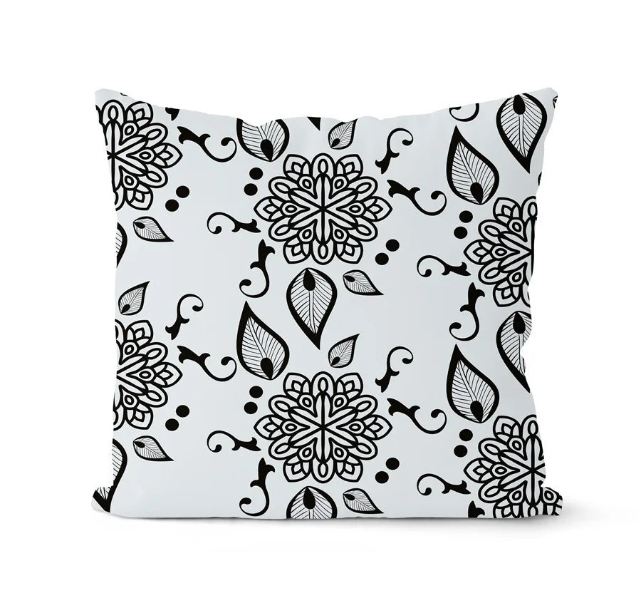 DecorBites™ Geometric Black & White Pillowcase Set – Home Sofa Decoration Cushion