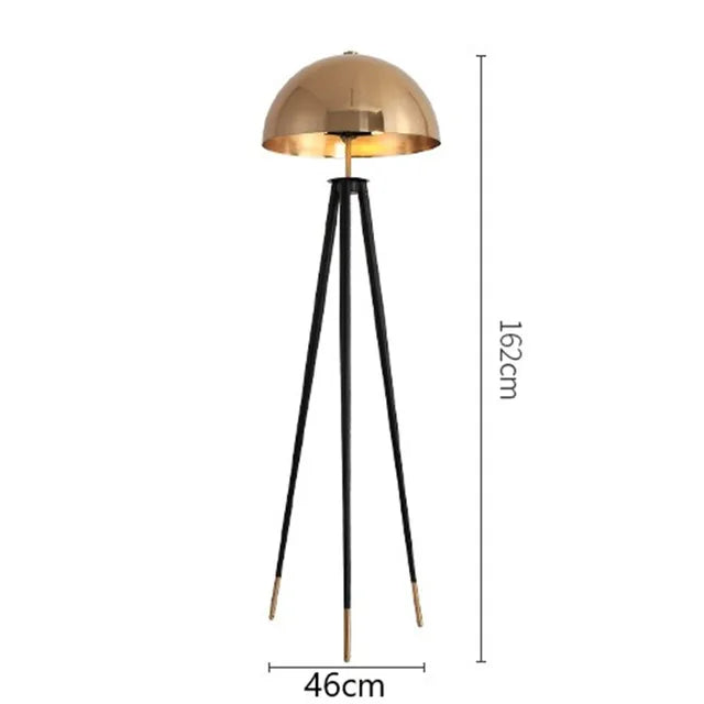 DecorBites™ Coyote Gold Tripod Floor Lamp for Home Decor in Living Room or Bedroom