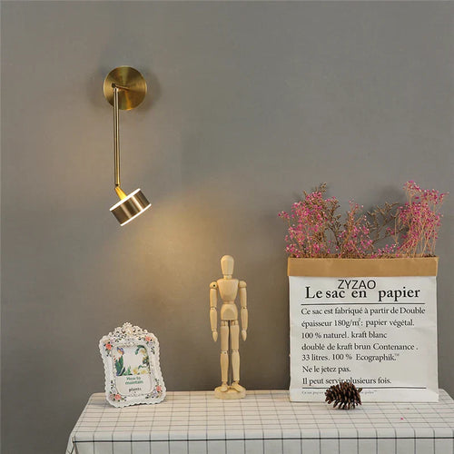 DecorBites™ Adjustable Direction Simple LED Wall Light - Nordic Gold Iron Art Wall Lamp