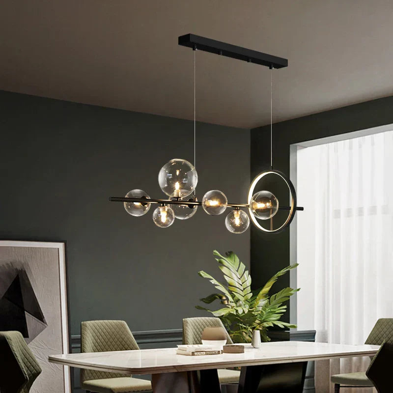 DecorBites™ Glass Bubble Chandelier Light for Dining Room and Store