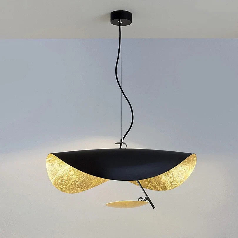 DecorBites™ Lederam Manta Pendant Lamp Flying Saucer Hat industrial retro design white black