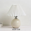Lampes de table japonaises DecorBites™ en céramique Abat-jour plissé pour salon Éclairage chaleureux pour chambre