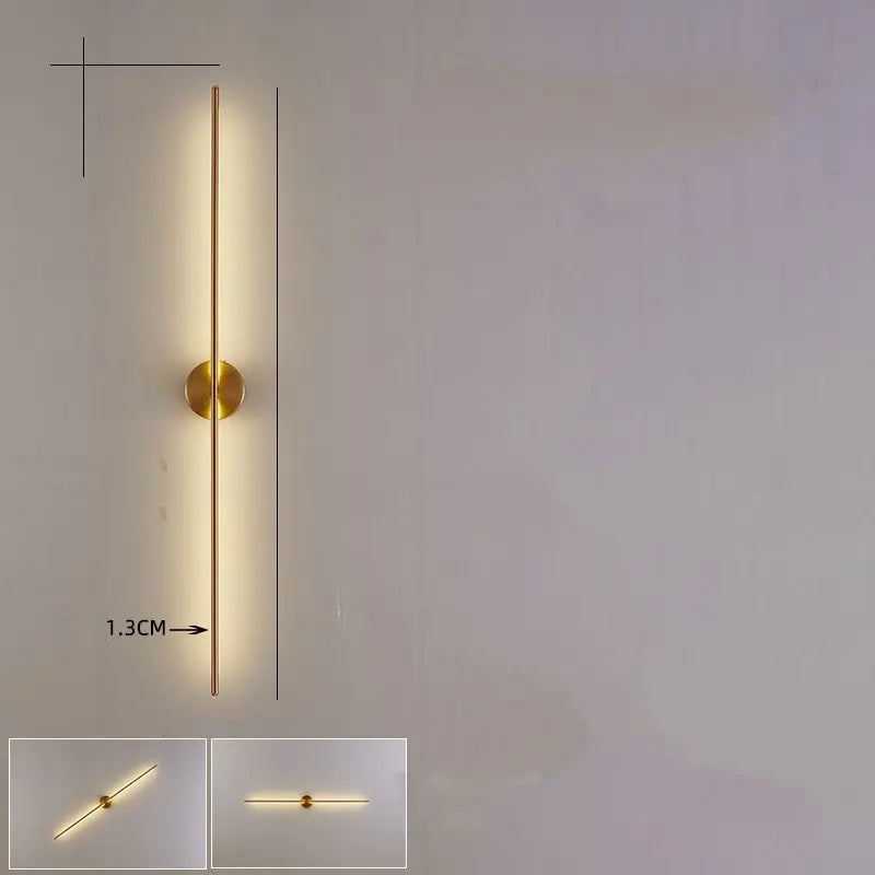 مصباح حائط DecorBites™ الذهبي ذو التصميم الهندسي لغرفة المعيشة وغرفة النوم وممرات الفنادق