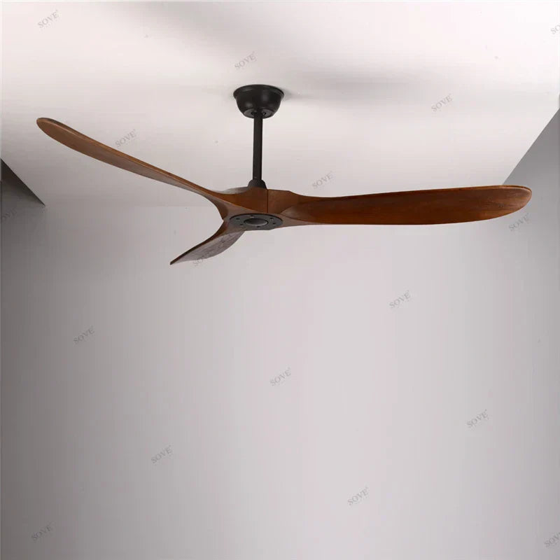DecorBites™ 60" Solid Wood DC Ceiling Fan with Remote Control
