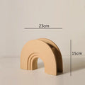 DecorBites™ Geometric Stripes Ceramic Vase for Home Decoration and Flower Arrangement Craft